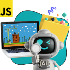 Язык программирования JavaScript + AI. Проектное обучение + геймификация + AI-помощники - КИБЕРшкола программирования для детей, компьютерные курсы для школьников, начинающих и подростков - KIBERone г. Дмитров