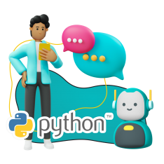 Умный чат-бот на Python - КИБЕРшкола программирования для детей, компьютерные курсы для школьников, начинающих и подростков - KIBERone г. Дмитров