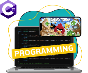 Программирование на C#. Удивительный мир 2D-игр - Школа программирования для детей, компьютерные курсы для школьников, начинающих и подростков - KIBERone г. Дмитров